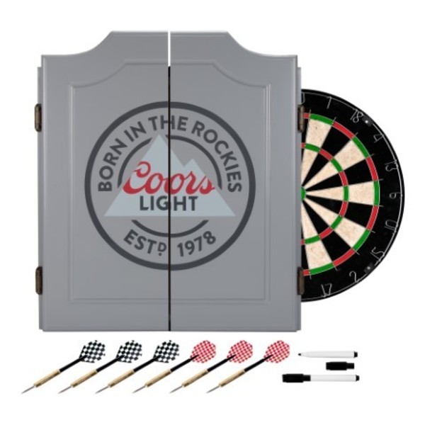 Trademark Gameroom Coors Light Dartboard Set CL7000-GRY